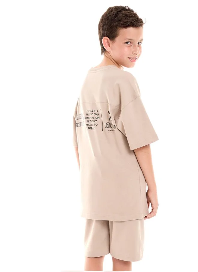 victor and jane Dropped Shoulder Oversized T-Shirt & Shorts Set by Styli