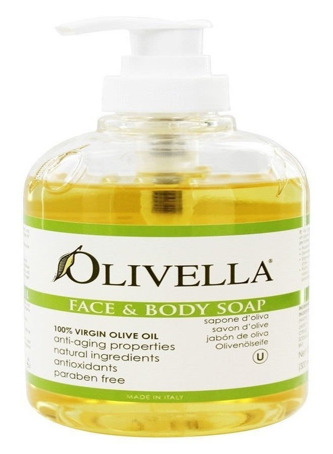Olivella Virgin Olive Oil Face and Body Liquid Soap 10.14 oz (Pack of 2)
