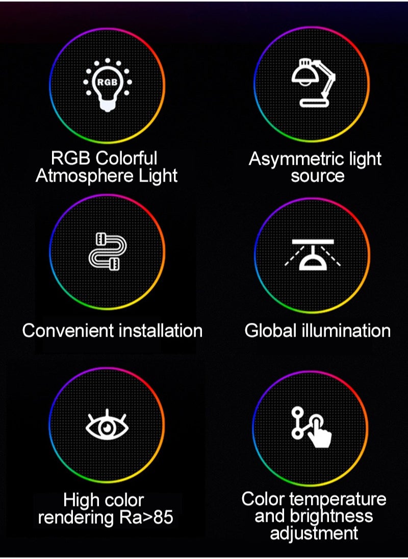 Sharpdo - Computer Monitor Light Bar with RGB Colorful Ambient Light,USB Powered Monitor Lamps for Office/Home/Gaming/Desk - Image 1