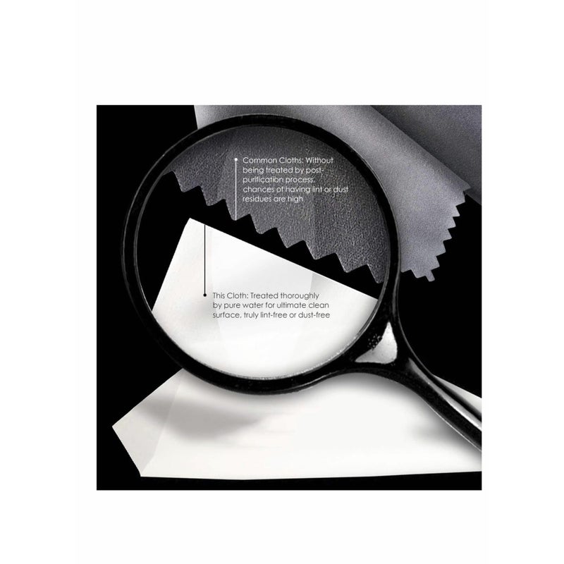 Zikra 20 Pack Gray Black Microfiber Cleaning Cloths - 15 x 18 cm Microfiber Glasses Cloth Great for Cleaning Eyeglasses, Cell Phones, Screens, Lenses, Glasses, Screens and All Delicate Surface - Image 5