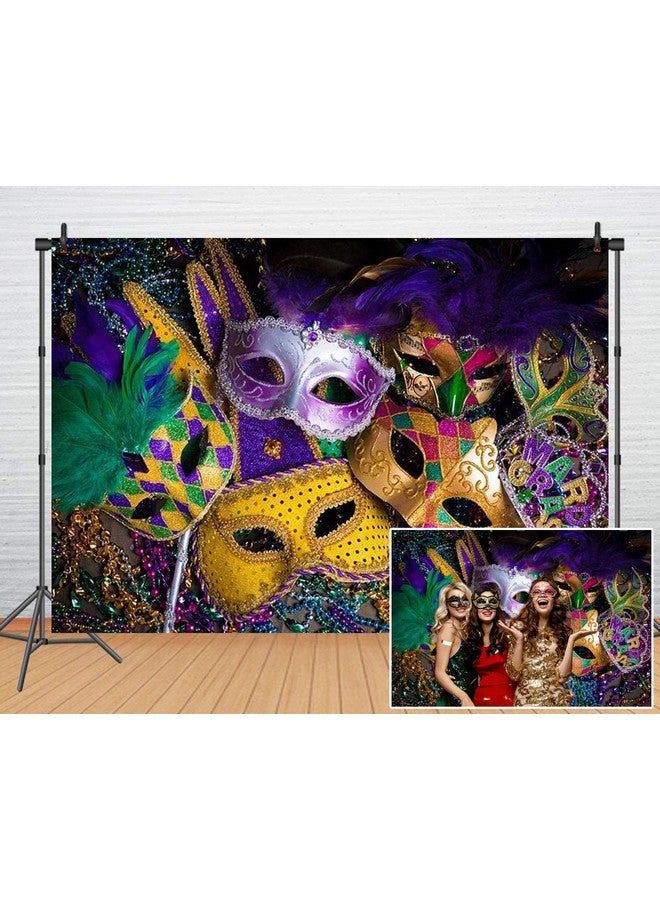 CHAIYA Mardi Gras Theme Photography Backdrop Masquerade Backgrounds Birthday Dancing Party Photo Booth For Wedding Bachelorette Party Decorations Banner 61 - Image 1