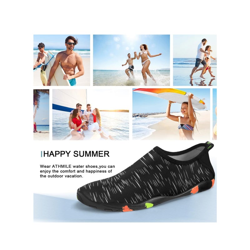 SOLARAE أحذية مائية للنساء والرجال، أحذية مائية للنهر، أحذية رياضية مائية سريعة الجفاف، أحذية مائية لأحذية الشاطئ، أحذية سباحة مائية، أحذية سباحة للبالغين سريعة الجفاف بدون حذاء، للتنزه وركوب الأمواج والتجديف، مقاس 42 - Image 4