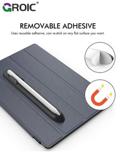 GROIC Black Pencil Holder Compatible with Apple Pencil (1st & 2nd Generation) Sling Sleeve PU Leather Pouch Case Pocket Accessories Elastic Band Fit iPad 8th 7th Mini 5th/Notebook/Tablets  - Image 4