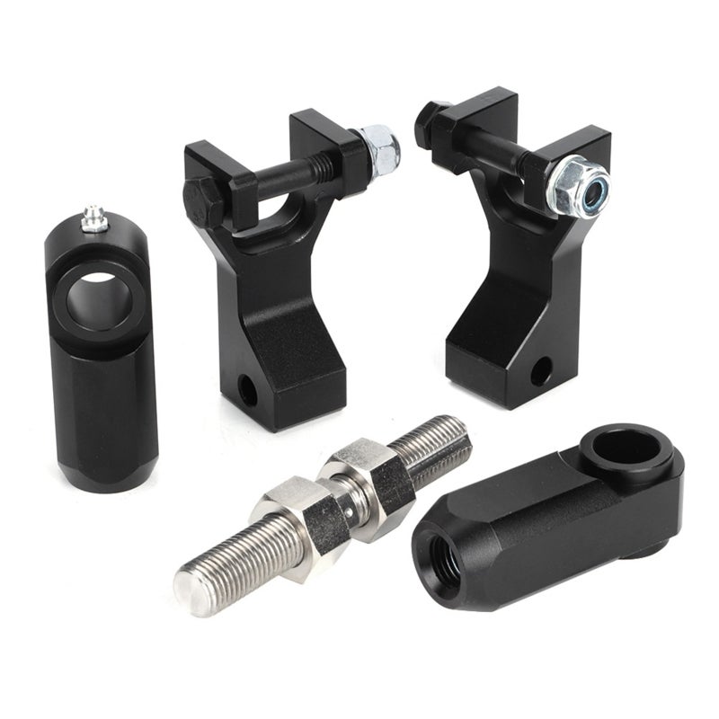 ATV Lowering Links Kit: Black - Easy To Install Dismantle, Adjustable Lowering Links For Yamaha Raptor: Fine Tune Rear Suspension, Lower Center Of Gravity For Motocross, Trail Riding, Flat Track, Drag - Image 3