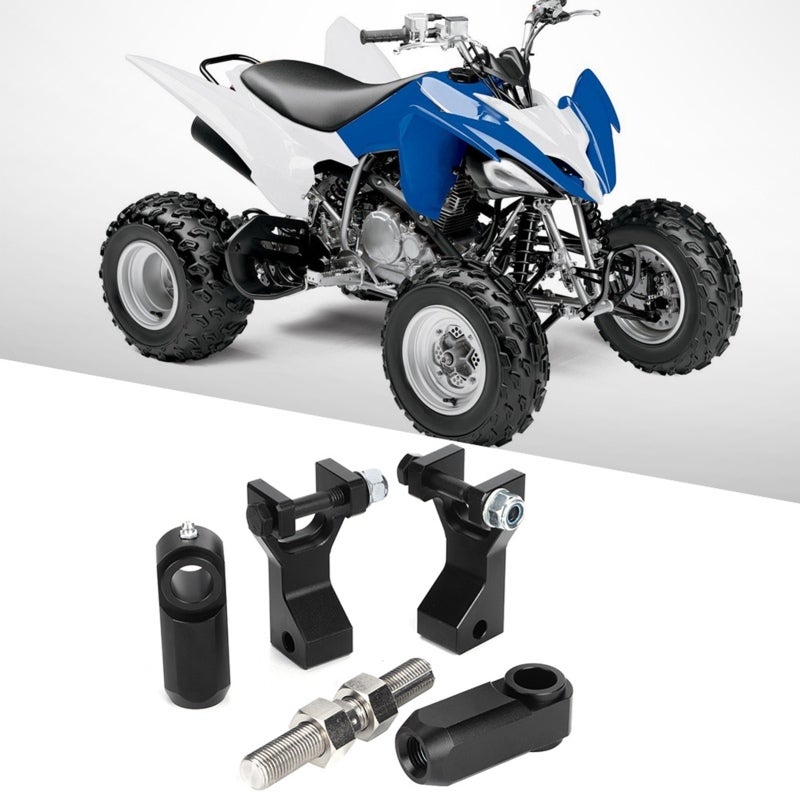 ATV Lowering Links Kit: Black - Easy To Install Dismantle, Adjustable Lowering Links For Yamaha Raptor: Fine Tune Rear Suspension, Lower Center Of Gravity For Motocross, Trail Riding, Flat Track, Drag - Image 5