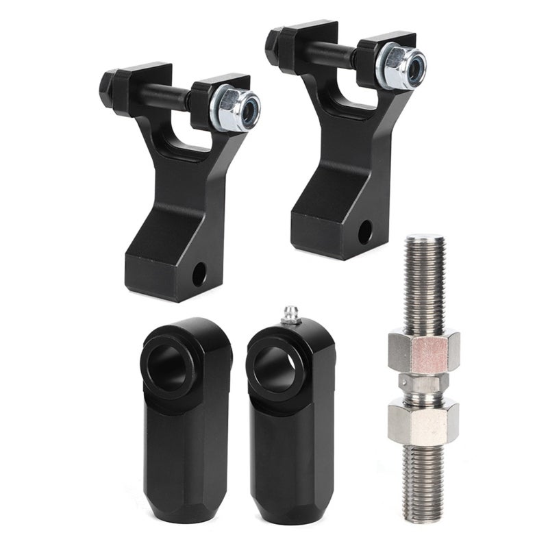 ATV Lowering Links Kit: Black - Easy To Install Dismantle, Adjustable Lowering Links For Yamaha Raptor: Fine Tune Rear Suspension, Lower Center Of Gravity For Motocross, Trail Riding, Flat Track, Drag - Image 4