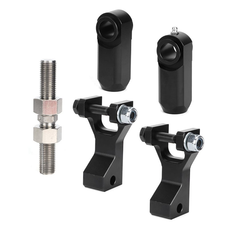 ATV Lowering Links Kit: Black - Easy To Install Dismantle, Adjustable Lowering Links For Yamaha Raptor: Fine Tune Rear Suspension, Lower Center Of Gravity For Motocross, Trail Riding, Flat Track, Drag - Image 2