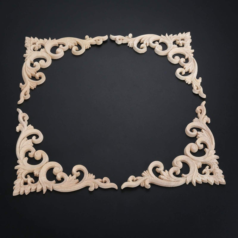 موكسام Muxsam 4pcs أثاث أوك الأثاث الزاوية Onlay 15x15cm/5.91 "" X5.91 " - Image 4