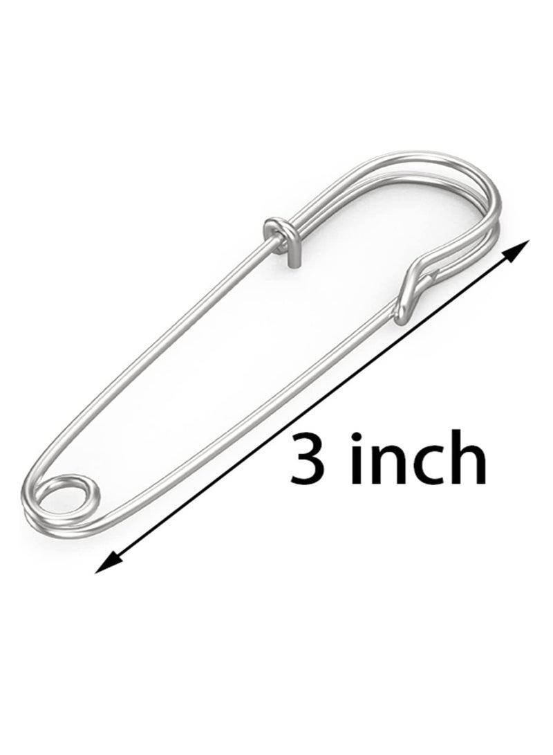 بريميفي 30 قطعة 77 مم دبابيس أمان من الفولاذ المقاوم للصدأ شديدة التحمل للملابس - Image 2