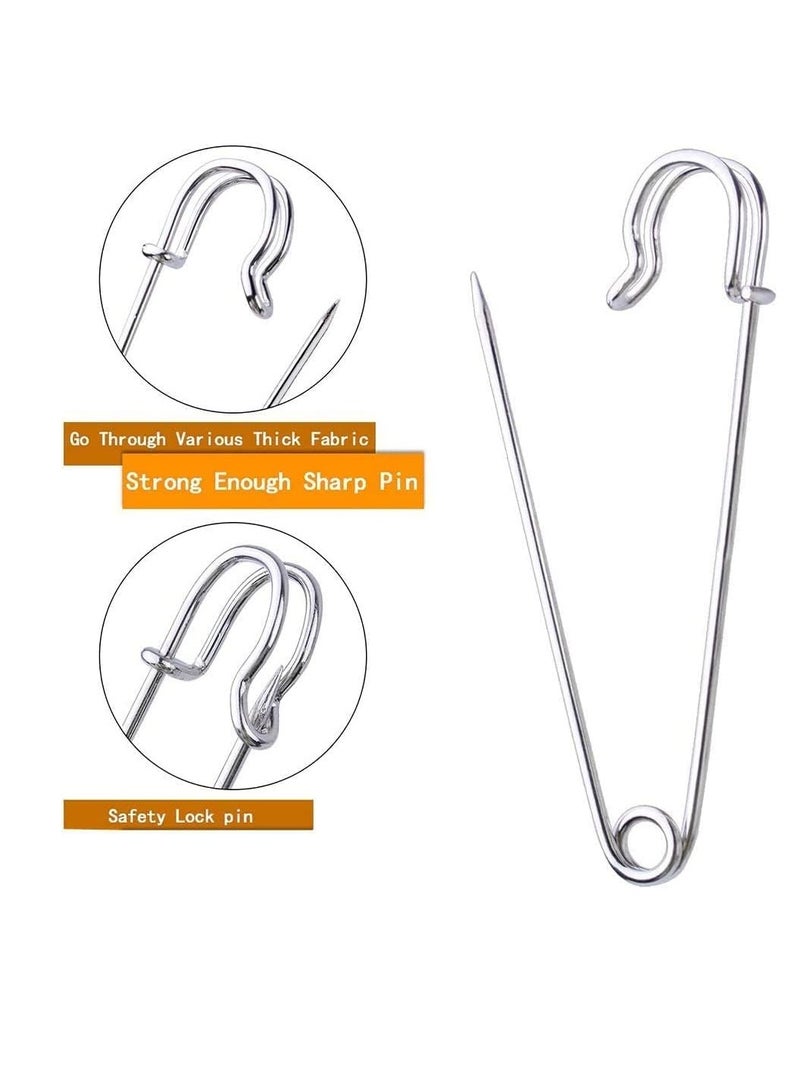 بريميفي 30 قطعة 77 مم دبابيس أمان من الفولاذ المقاوم للصدأ شديدة التحمل للملابس - Image 3