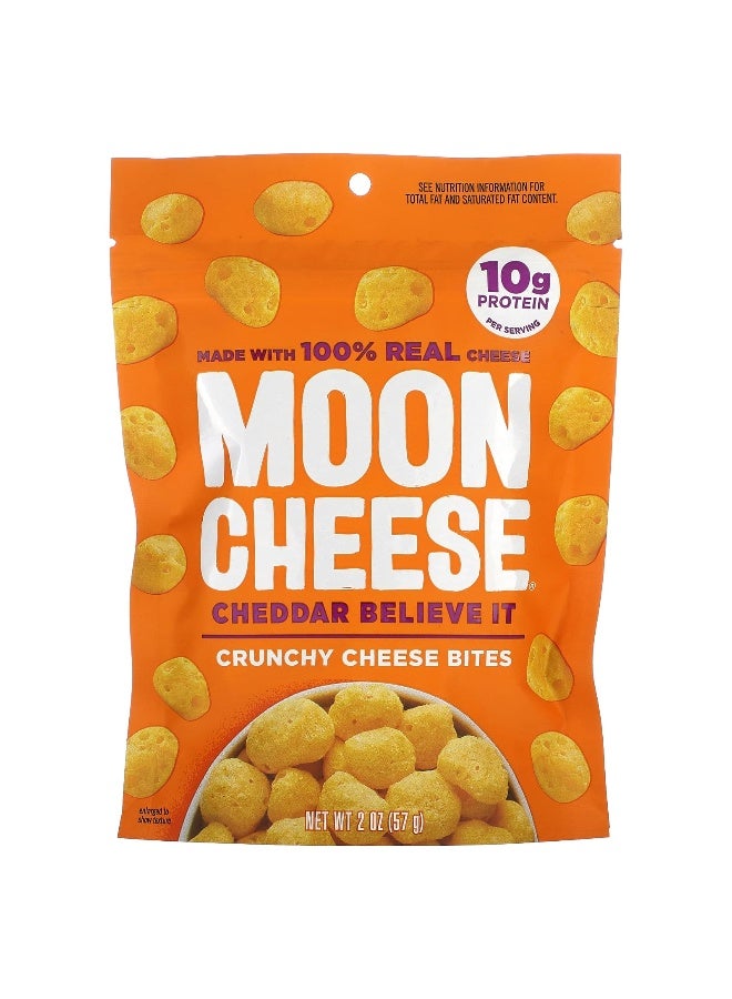 Moon Cheese, Crunchy Cheese Bites, Cheddar Believe It, 2 oz (57 g) - Image 1
