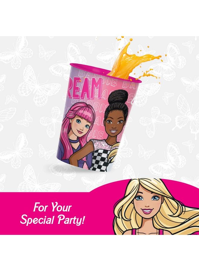 Amscan 8 Count Barbie Favor Cups 16 Oz Cup For Parties Drinks Birthday Favors Pink Girls Kids Decorations Set Fill With Candy Stickers Popcorn - Image 4