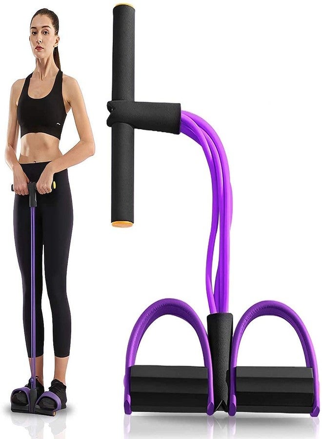 Saiyam 4-Tube Yoga Pedal Pull Reducer Puller Resistance Band, Crossfit Exercise Fitness Tummy Body Building Equipment, for Abdomen/Waist/Arm/Leg Stretching Slimming Training Unisex - Image 1