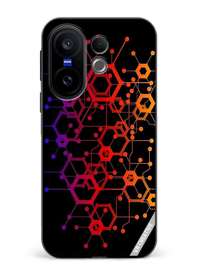 Protective Case Cover For Vivo X200 FE Abstract Circuit Board Design Multicolour