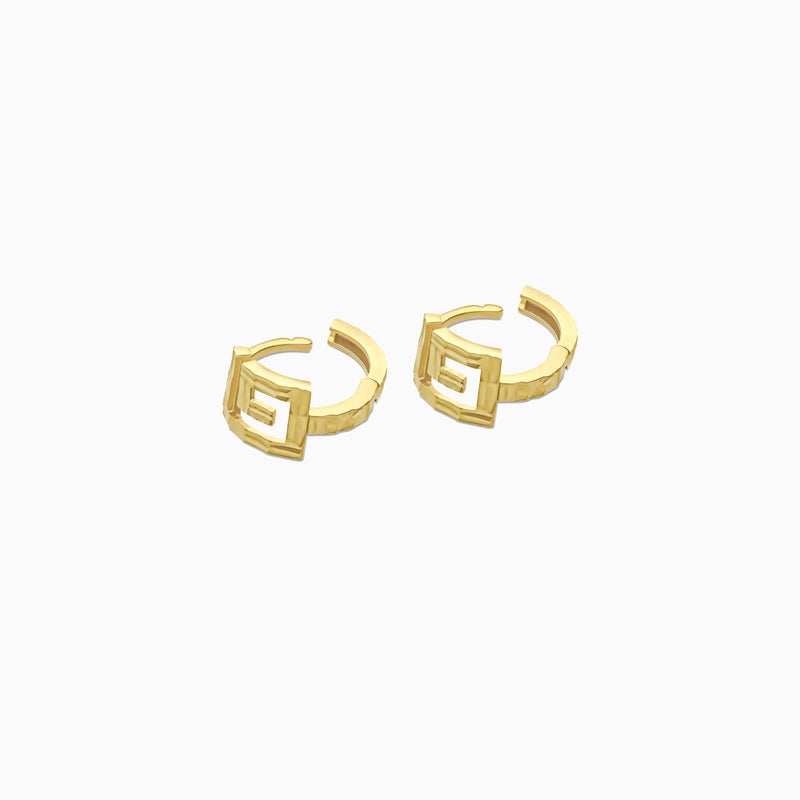 Jawhara Jewellery 18K Yellow Gold Hoop Earrings for Women, Refined Elegance Luxury Jewellery, Polished Lightweight Classic Hoops, Timeless Minimalist Style, Everyday to Occasion Wear By Jawhara Jewellery - Image 3