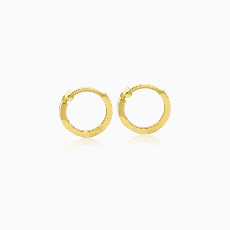 Jawhara Jewellery 18K Yellow Gold Hoop Earrings for Women, Refined Elegance Luxury Jewellery, Polished Lightweight Classic Hoops, Timeless Minimalist Style, Everyday to Occasion Wear By Jawhara Jewellery - Image 4