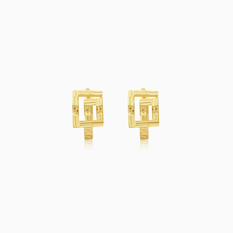 Jawhara Jewellery 18K Yellow Gold Hoop Earrings for Women, Refined Elegance Luxury Jewellery, Polished Lightweight Classic Hoops, Timeless Minimalist Style, Everyday to Occasion Wear By Jawhara Jewellery - Image 1