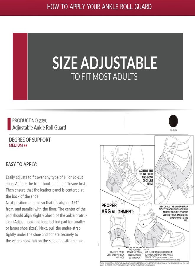 OTC Ankle Roll Guard, Patented Ankle and Foot Injury Prevention, Hi-Cut and Low-Cut Footwear, Right Ankle - Image 2