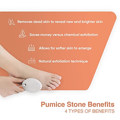 pepplo Natural Pumice Stone for Feet, 1 PCS Lava Pedicure Tools Hard Skin Callus Remover for Feet and Hands - Natural Foot File Exfoliation to Remove Dead Skin, Heels, Elbows, Hands - Image 4