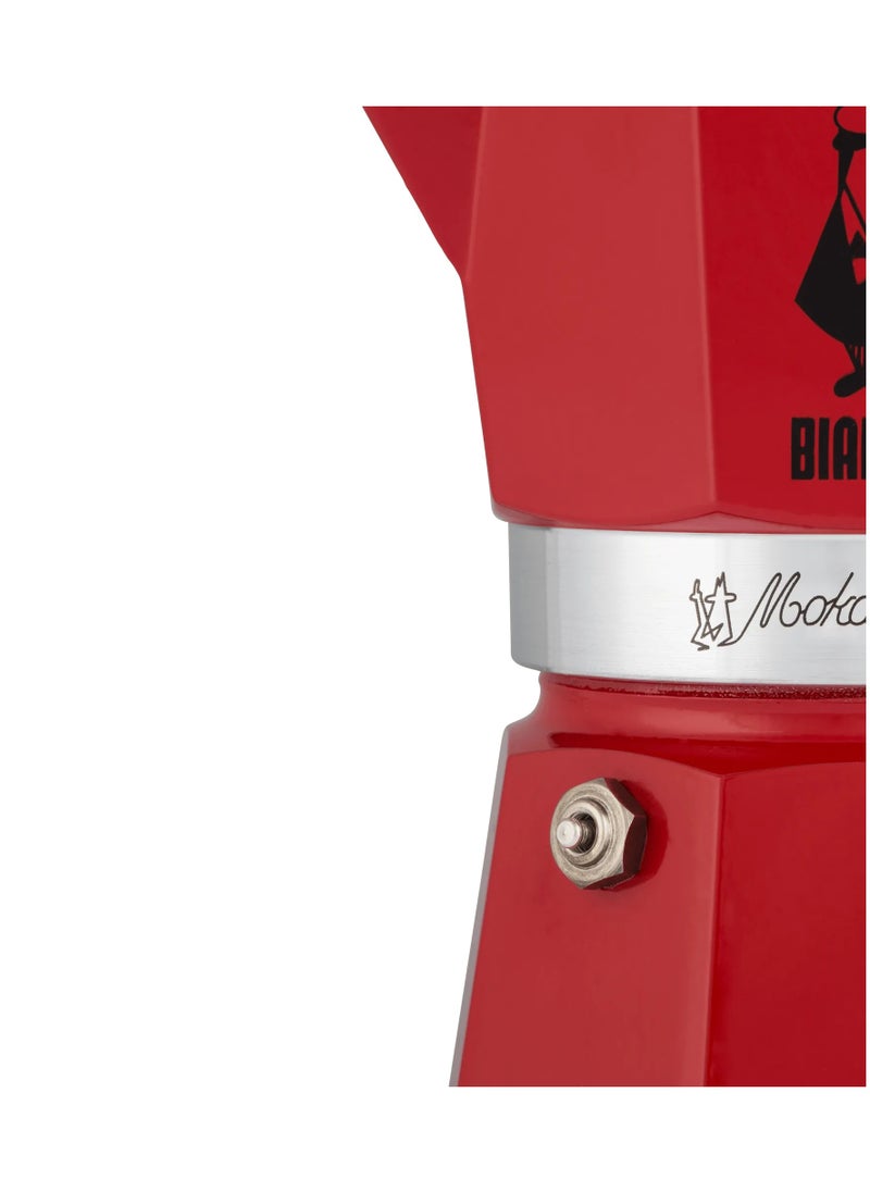 BIALeTTI Moka Express Stove Top Espresso Maker, Makes Real Italian Coffee, Moka Pot, Capacity - 3 Cups, Color -Red  - Image 3