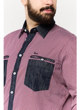 Harmont & Blaine Men Narrow Fit Allover Print Long Sleeves Casual Shirt, Multicolor  - Image 4