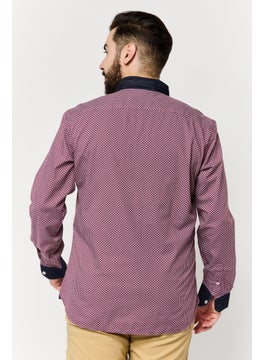 Harmont & Blaine Men Narrow Fit Allover Print Long Sleeves Casual Shirt, Multicolor  - Image 3