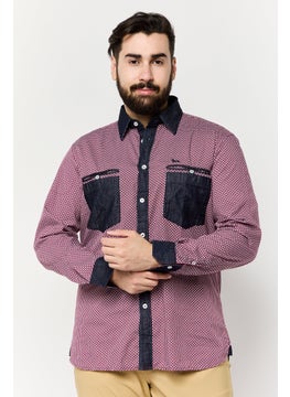 Harmont & Blaine Men Narrow Fit Allover Print Long Sleeves Casual Shirt, Multicolor  - Image 1