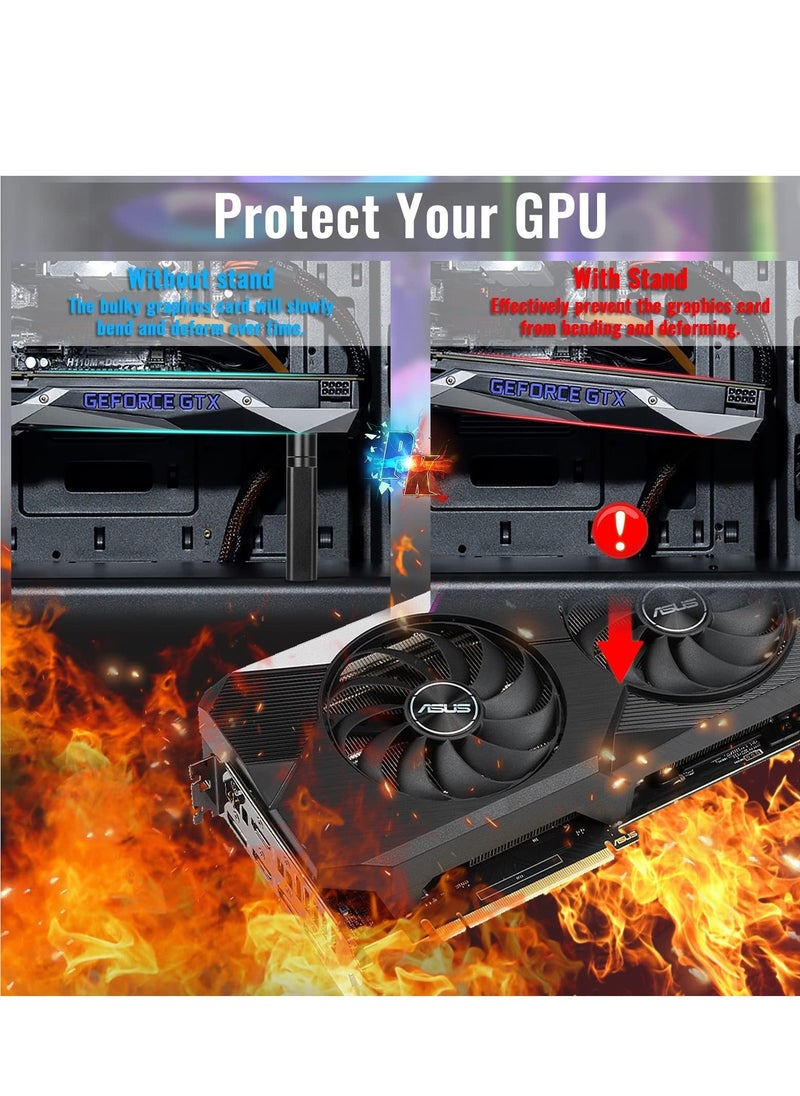 Graphics Card GPU Brace Support, Adjustable Height Adjustment Video Card Sag Holder Bracket, GPU Stand, Universal VGA Graphics Card Holder, Black - Image 5