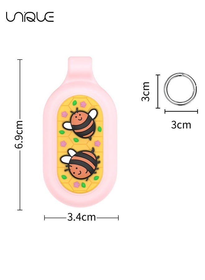 Unique 2 Pack - for Samsung Galaxy SmartTag 2 Case - Waterproof Full Protective Silicone Case Anti-Lost Scratch Resistant Protective Cover for Galaxy SmartTag 2 Case for Keys Pets Luggage Wallet (Black+Pink) - Image 2