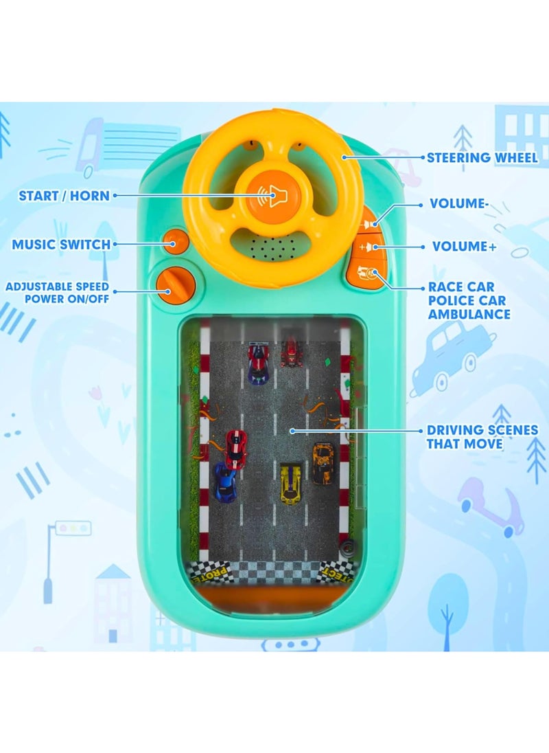MAGIC VAULT Musical Steering Wheel Toys for Boys 4-6, Toddler Simulated Driving Racing Car Game with Sound Age 3+ Year Old, Interactive Educational Learning Race Car Toy for Boys and Girls Birthday Gift  - Image 4
