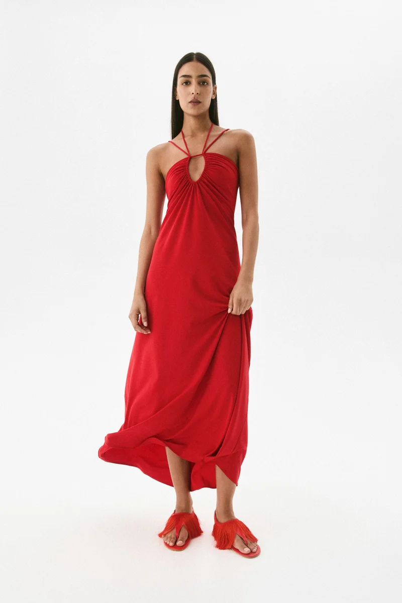 H&M Draped halterneck dress