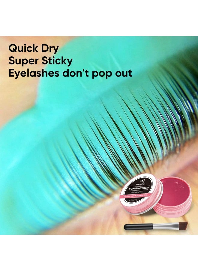 PERMANIA بلسم رفع الرموش، لاصق رفع الرموش الجديد، 0.35 أونصة؛ 10 جرام غراء رفع الرموش ذو اللزوجة القوية والقابلية للذوبان في الماء لمجموعة تمويج الرموش (فراولة) - Image 3