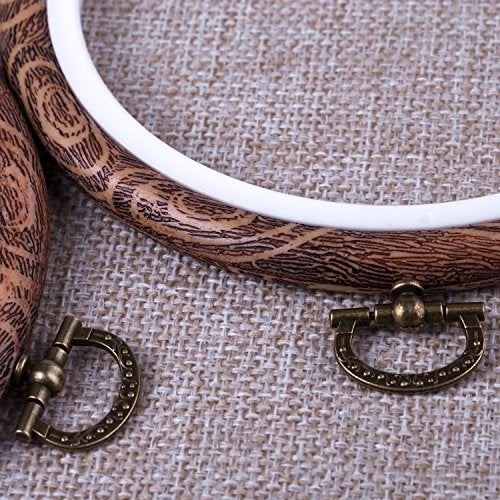 joybest مجموعة حلقات التطريز من جوى بيست 4 قطع حلقة تطريز متقاطعة إطار عرض مقلد خشبي - دائري وبيضاوي مجموعات تطريز يدوي للفنون والحرف الخياطة (مقلد خشبي) - Image 2