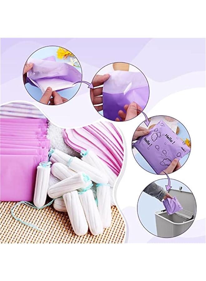 Arabest Purple Opaque Feminine Hygiene Disposal Bags - Pack of 100, 7x12inches, Suitable for Tampons and Sanitary Liners - Includes Storage Bag  - Image 5