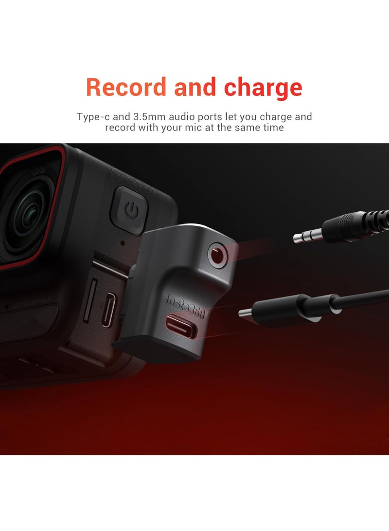Insta 360 Ace Pro Mic Adapter for insta360 Ace Accessories, External Microphones Type-C and 3.5mm Audio Ports Compatible with insta360 Ace / insta360 Ace Pro - Image 2