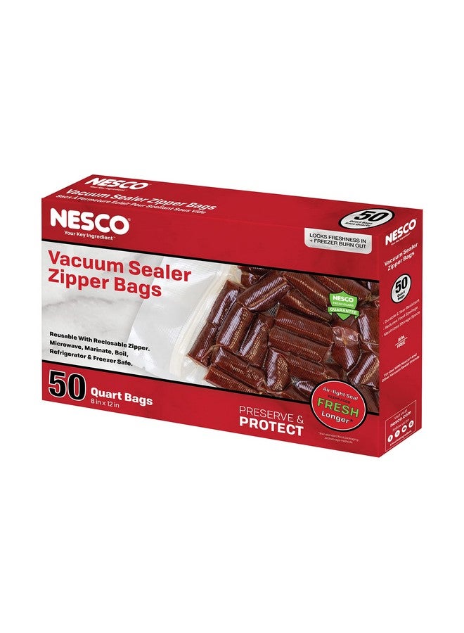 Nesco Vacuum Sealer Quart Zipper Bags - 50 count - Image 1