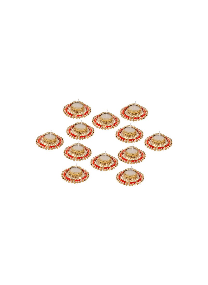 Lazybeee Lazybeee Diwali Diya Tealight Candle Holder Diwali Home Decoration Diwali Gift Colorful Indian Decoration for Festivals Pack of 12 