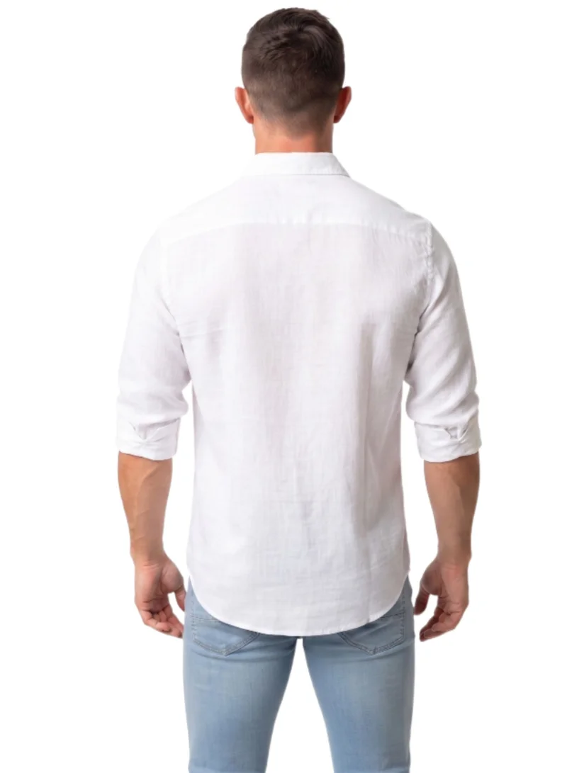 Thugfit  PREMIUM LINEN SHIRT PACK OF 3 WHITE + BLUE + GREEN for Men | Best Price UAE
