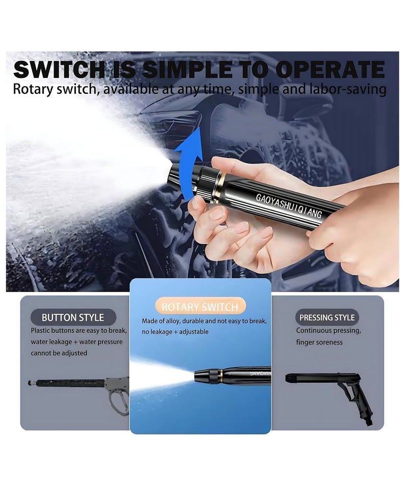 DQ faith 【3PCS】Car Pressure Washer,High Pressure Power Car Water Washer Nozzle with Metal Connector, Garden Hose Sprayer for Cars Washing and Outdoor Cleaning, Sturdy Watering and Pressure Cleaning Accessory - Image 4
