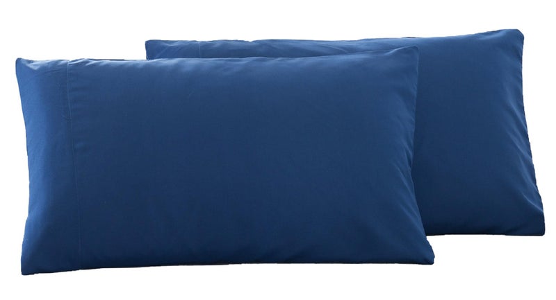 Junn Shenn Microfiber Queen Bed Pillowcases 2 Pack, Super Soft Bed Pillow Covers Envelope Closure, Wrinkle, Fade and Stain Resistant, 20x30, Navy Blue - Image 1