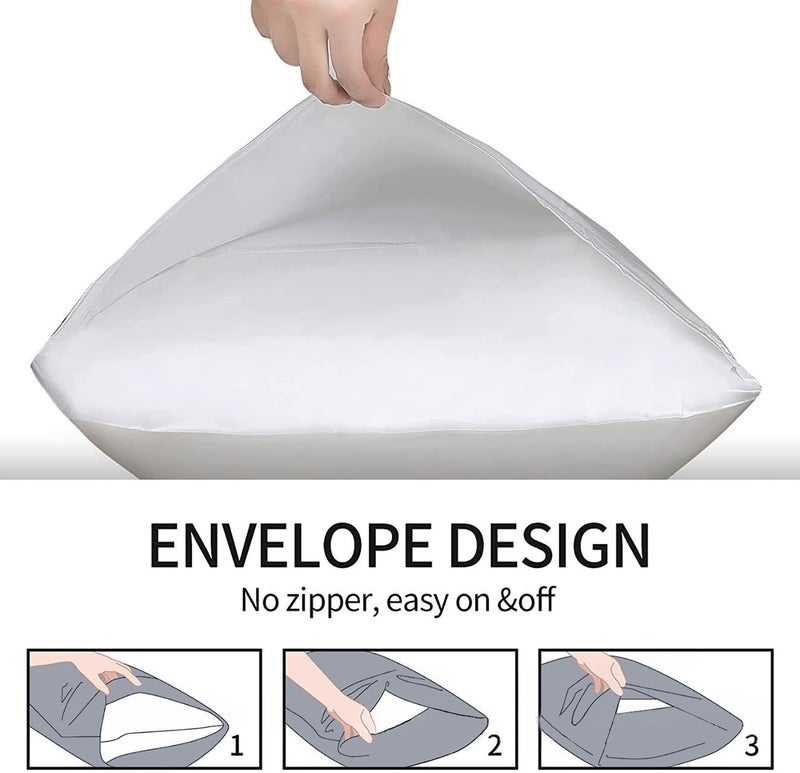 Junn Shenn Microfiber Queen Bed Pillowcases 2 Pack, Super Soft Bed Pillow Covers Envelope Closure, Wrinkle, Fade and Stain Resistant, 20x30, Navy Blue - Image 5