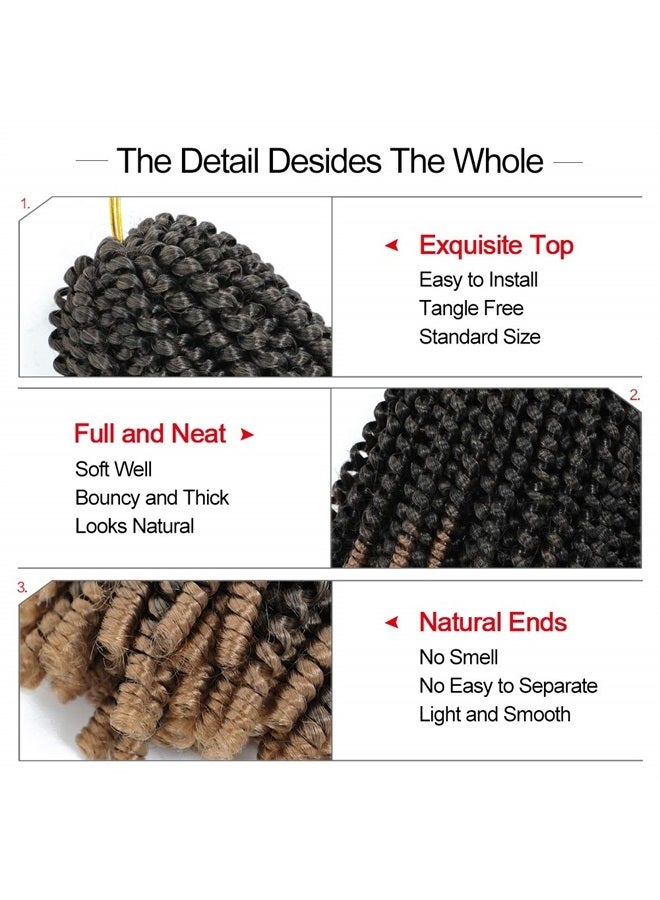 ROKTRESS Spring Twist Hair 8 Inch Spring Twist Crochet Hair 6 Packs Spring Twist Braiding Hair For Butterfly Locs Soft Locs Low Temperature Synthetic Fiber Fluffy Hair Extensions (8 Inch,T27) - Image 4