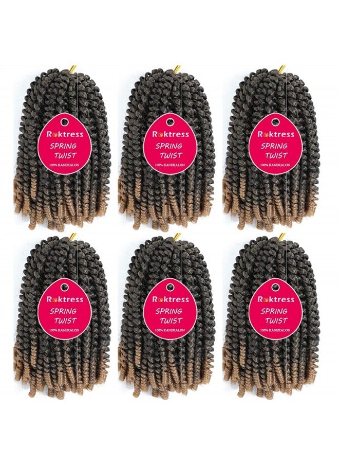 ROKTRESS Spring Twist Hair 8 Inch Spring Twist Crochet Hair 6 Packs Spring Twist Braiding Hair For Butterfly Locs Soft Locs Low Temperature Synthetic Fiber Fluffy Hair Extensions (8 Inch,T27) - Image 2