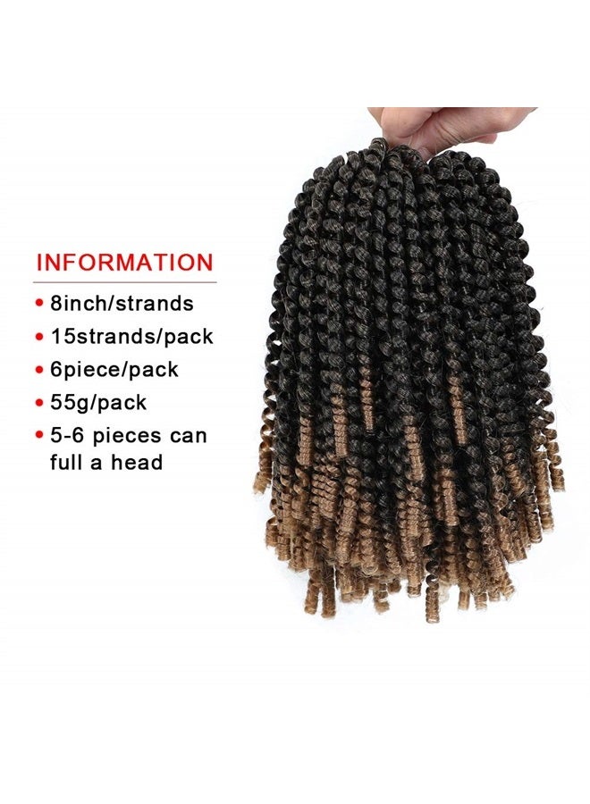 ROKTRESS Spring Twist Hair 8 Inch Spring Twist Crochet Hair 6 Packs Spring Twist Braiding Hair For Butterfly Locs Soft Locs Low Temperature Synthetic Fiber Fluffy Hair Extensions (8 Inch,T27) - Image 3