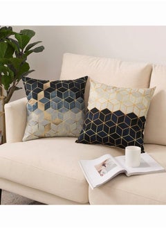 Y&D Marble Geometric Pillow Covers, SYOSI Colorful Gradient Throw Covers Square Cushion Case Soft Pillowcases, 18x18 inch for Home Decor Set of 4 Sofa Couch Car Bedroom Indoor  - Image 5