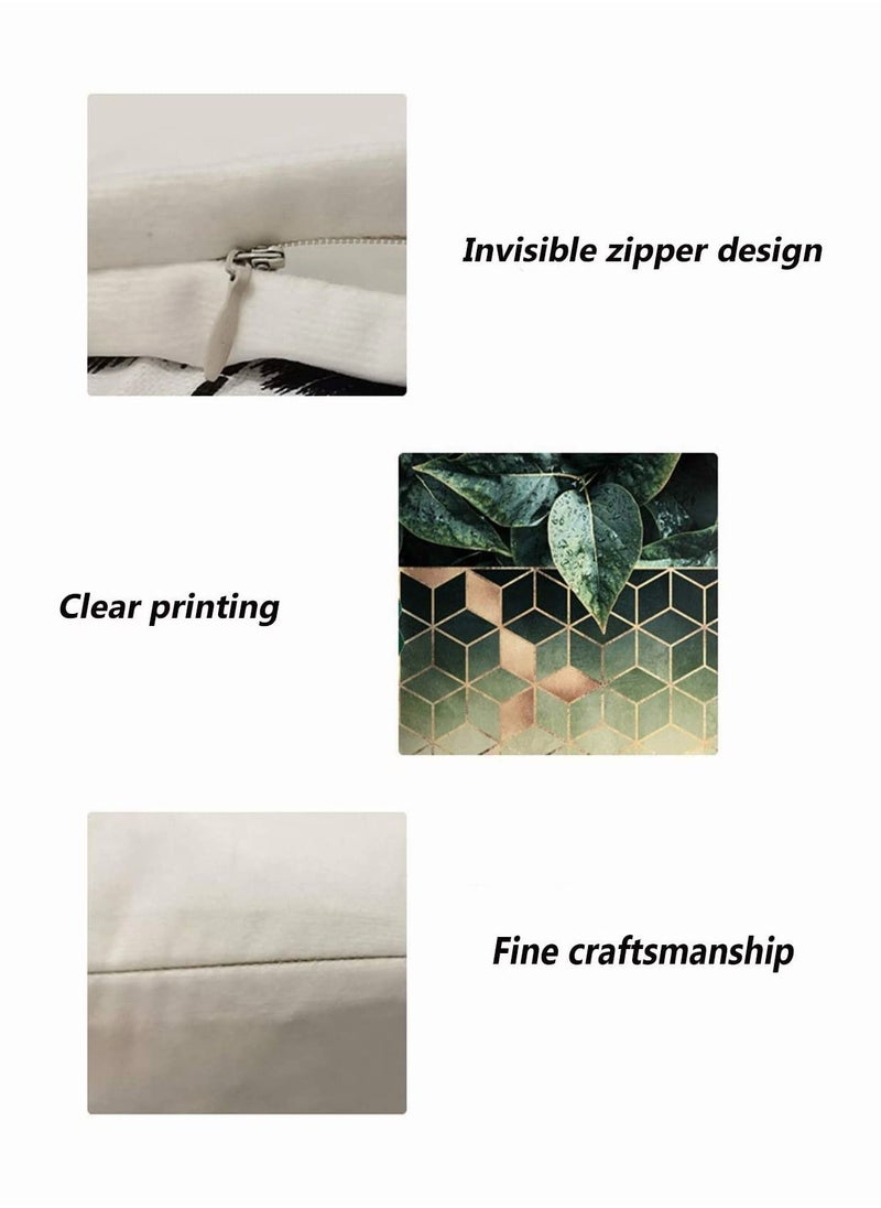 Y&D Marble Geometric Pillow Covers, SYOSI Colorful Gradient Throw Covers Square Cushion Case Soft Pillowcases, 18x18 inch for Home Decor Set of 4 Sofa Couch Car Bedroom Indoor  - Image 3