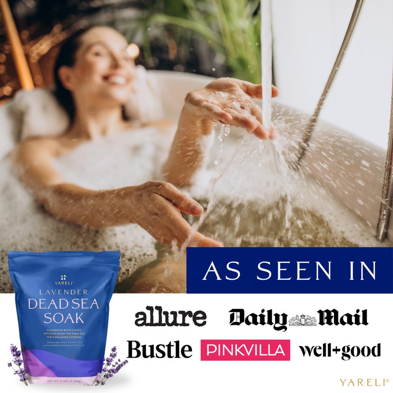 Yareli Magnesium Flakes, 5lb Lavender, Dead Sea Bath and Foot Soak, Alternative to Epsom Salt with Over 250,000mg of Magnesium Chloride Per Bag - Image 3