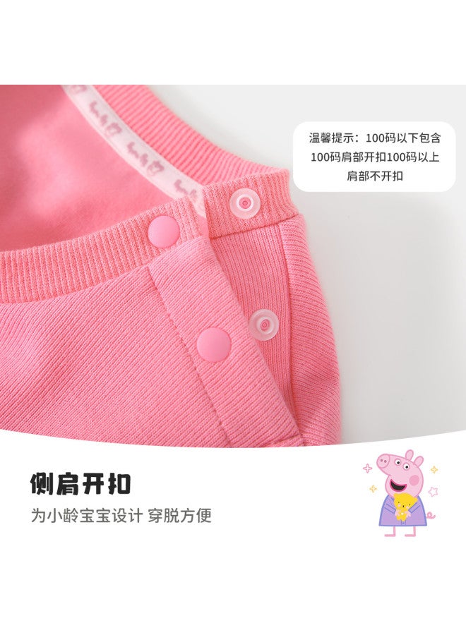 Peppa Pig spring Girls' Cute And Playful Long-sleeve Pullover Hoodie - Comfortable Casual Baby Sweatshirt - Image 4