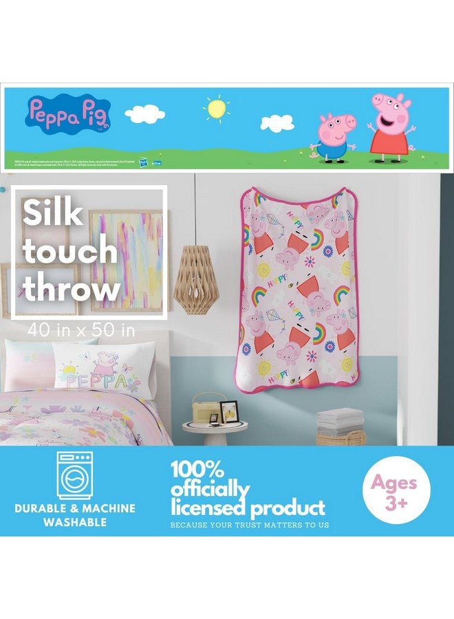 Franco Franco Peppa Pig Kids Bedding Super Soft Cozy Silk Touch Throw, 40 in x 50 in, (Officially Licensed Product)  - Image 2