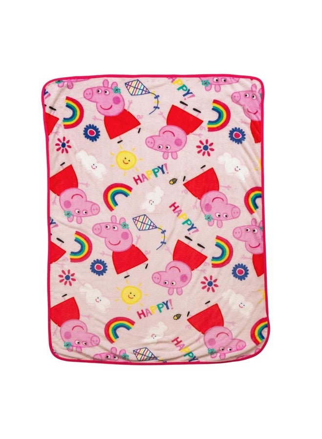 Franco Franco Peppa Pig Kids Bedding Super Soft Cozy Silk Touch Throw, 40 in x 50 in, (Officially Licensed Product)  - Image 1